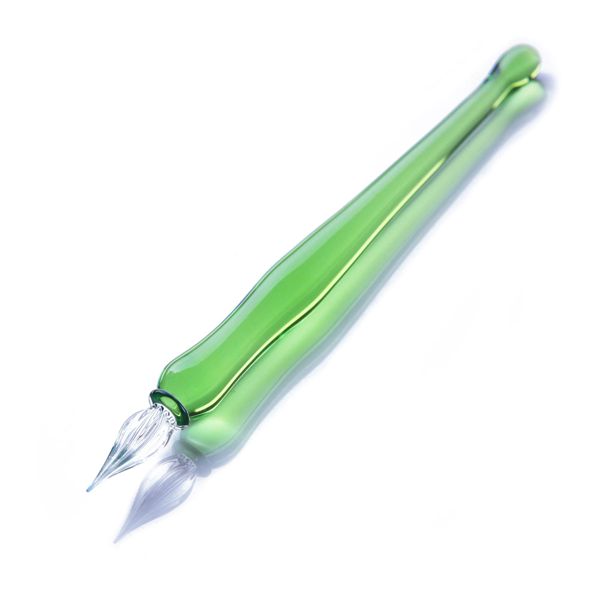 High-Purity Glass Dip Pen for Ink Swatching – Crystal Clear Glass Nib Pen for Calligraphy & Color Testing Light Green