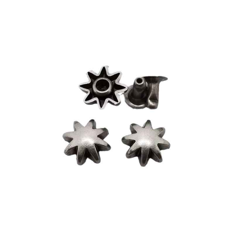 9.5MM Vintage Punk Alloy Rivet Studs Antique Silver 30pcs