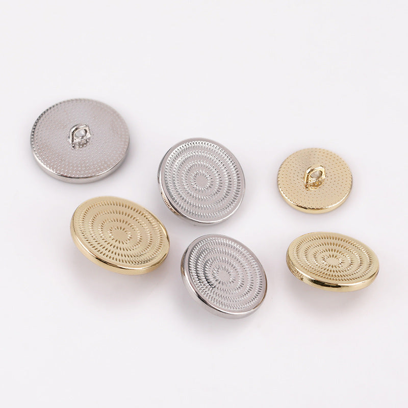 Spiral Concave Metal Shank Buttons 20-Pack