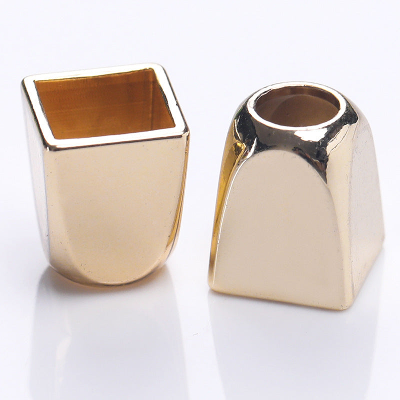 Square Metal Bell Cord Ends 30-Pack | 3 Colors 9.8x8mm