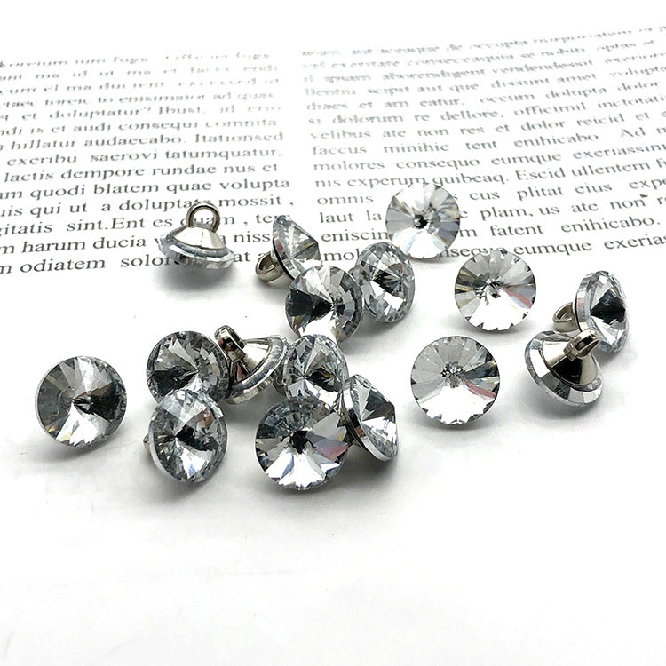 18mm Crystal Glass Rhinestone Shank Decorative Buttons 50PCS