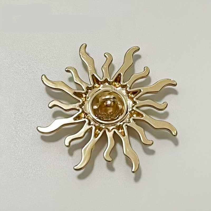 Fashion Sun-Shaped Metal Shank Buttons for Hand Sewing 20PCS