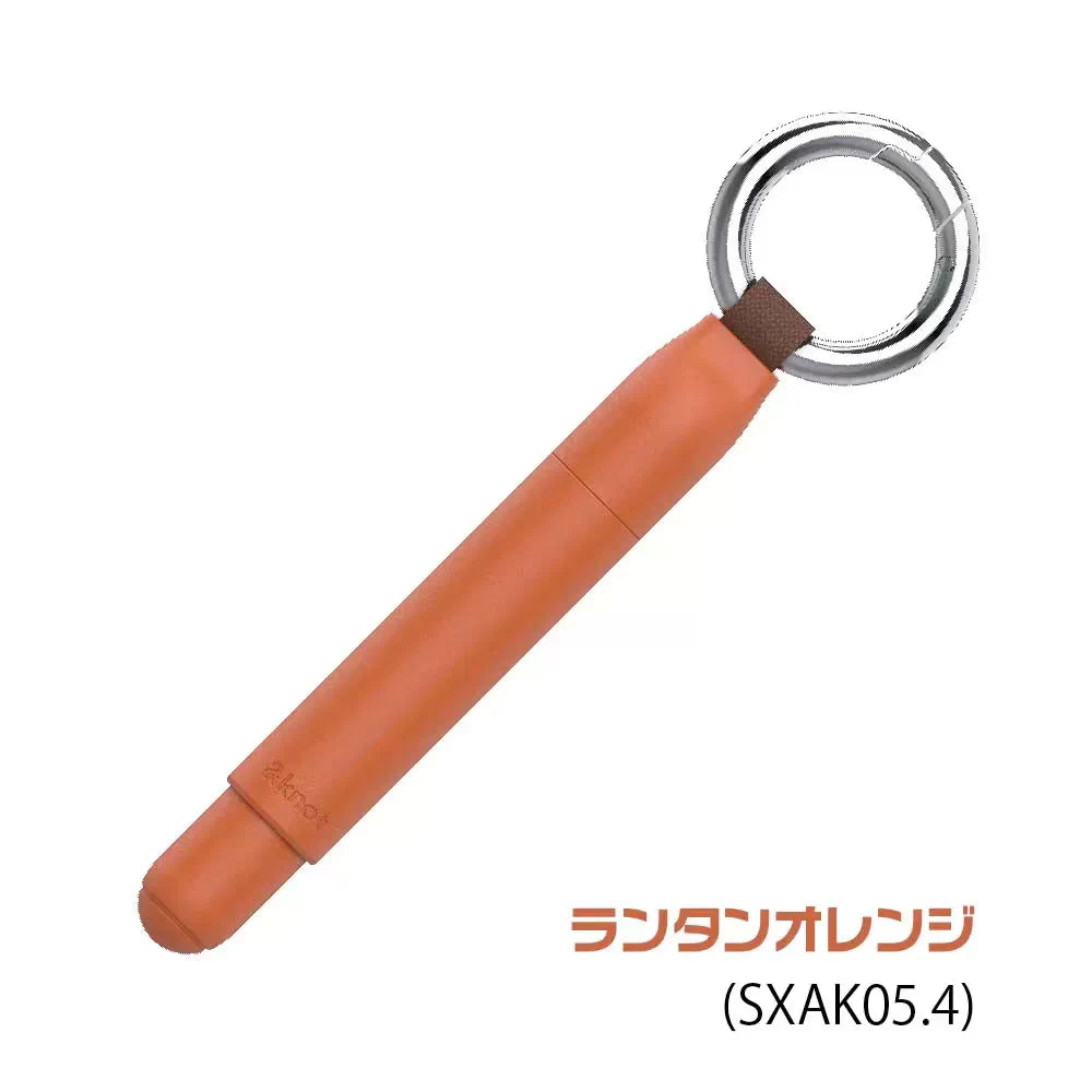 uni KNOT SX-AK Mini Ballpoint Pen, 0.5mm Black Ink, Capped Hanging Design Orange