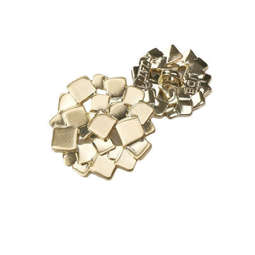 Square Small Block Metal Shank Buttons Set of 20 – Light Gold & Nickel Light Gold