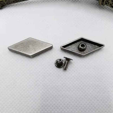 27x12MM Flat Diamond Alloy Rivets Antique Silver Punk Studs 20pcs