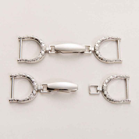 100x20mm Gold & Silver Oversized Metal Belt Buckle Clasp 20 Pack