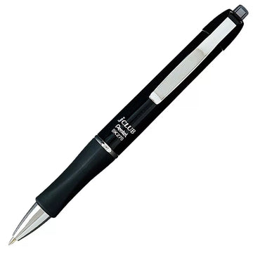 Pentel J-Club BK270 Retractable Ballpoint Pen | 0.7mm Black | 2 Pack Black