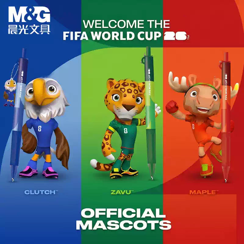 M&G 2026 FIFA World Cup Limited Edition Gel Pen 3 Pack 0.5mm Black Ink