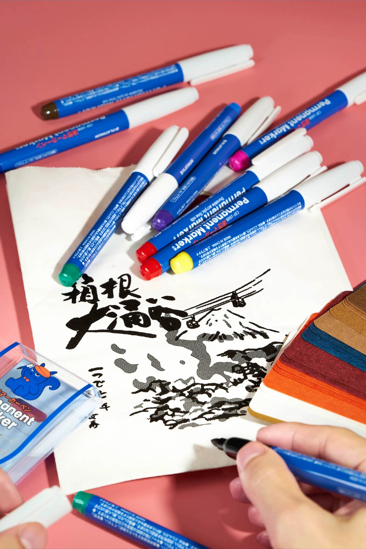 Platinum GSF-100B Oil-Based Marker Set – Large Capacity Art Markers | 4-Colour / 12-Colour Sets | Fine Line Drawing for Kids & Artists