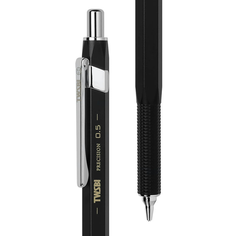 TWSBI Precision Mechanical Pencil - 0.5/0.7mm - Retractable Pipe Black 0.5mm
