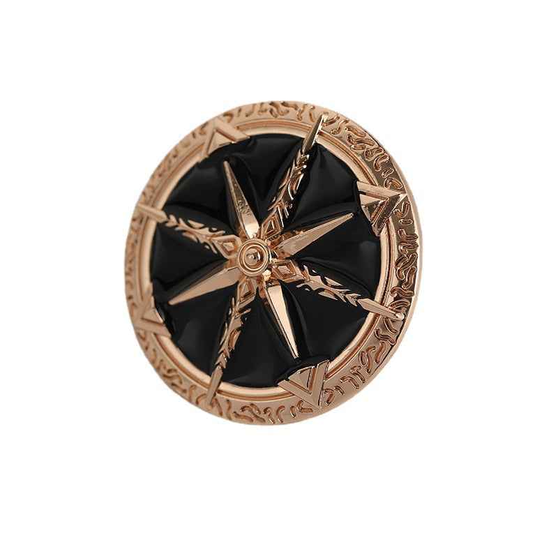 Vintage Star Brooch 35mm Eight-Pointed Metal Pins 3pcs for Suits Blazers
