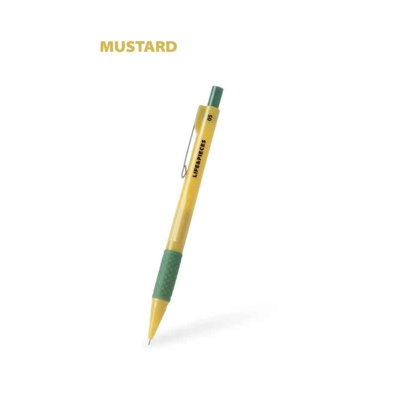 Livework Retro Life & Pieces Mechanical Pencil 0.5mm MUSTARD