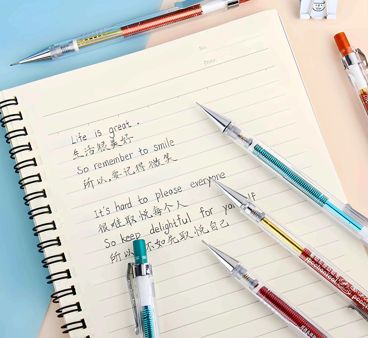 GENVANA 0.5mm Shake Pencil – 6-Pack Mechanical Pencils for Students