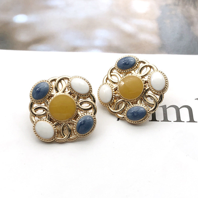 20mm Square Metal Pearl Shank Buttons for Women's Cardigans 20pcs 7