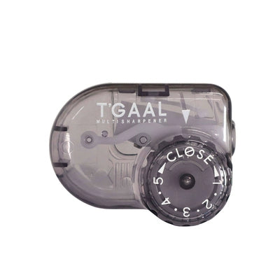 KUTSUWA Hi LiNE T'GAAL Angle Adjustable Pencil Sharpener Transparent Black