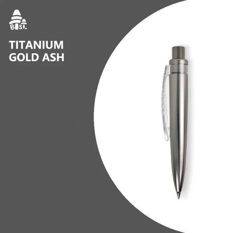 BTST All-Metal Mini Gel Pen Silent Click Retractable 0.5mm Black Ink Grey