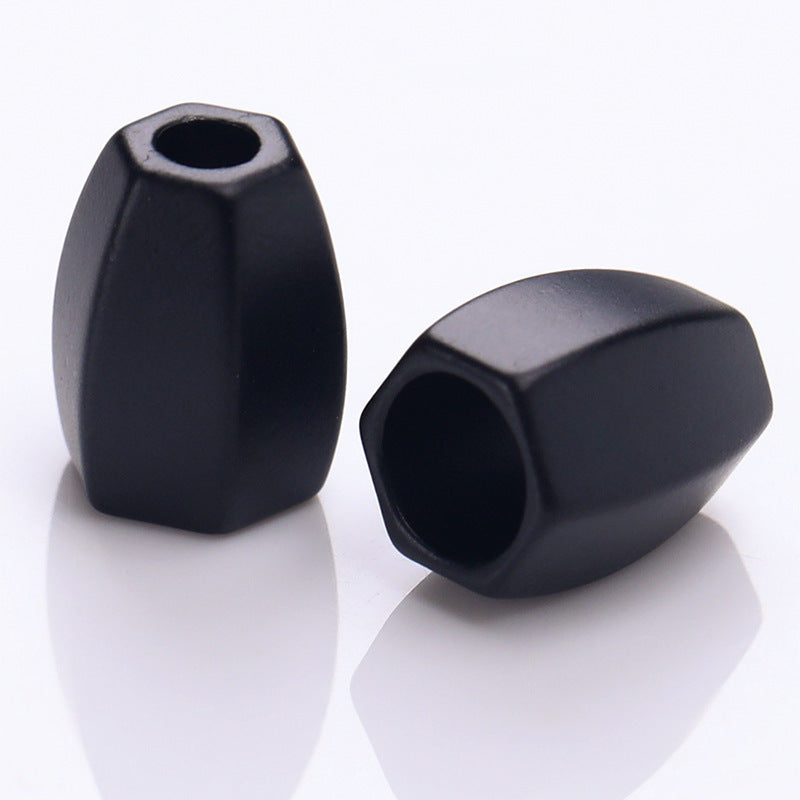 Diamond Shape Metal Drawstring Cord Lock Stopper – 20Pcs,12.5x10mm Black