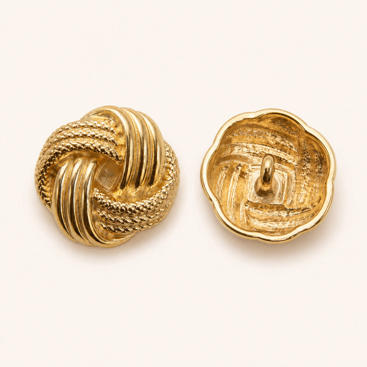 Gold Chinese Knot Metal Shank Buttons – 17mm/20mm Hand-Sew,40PCS