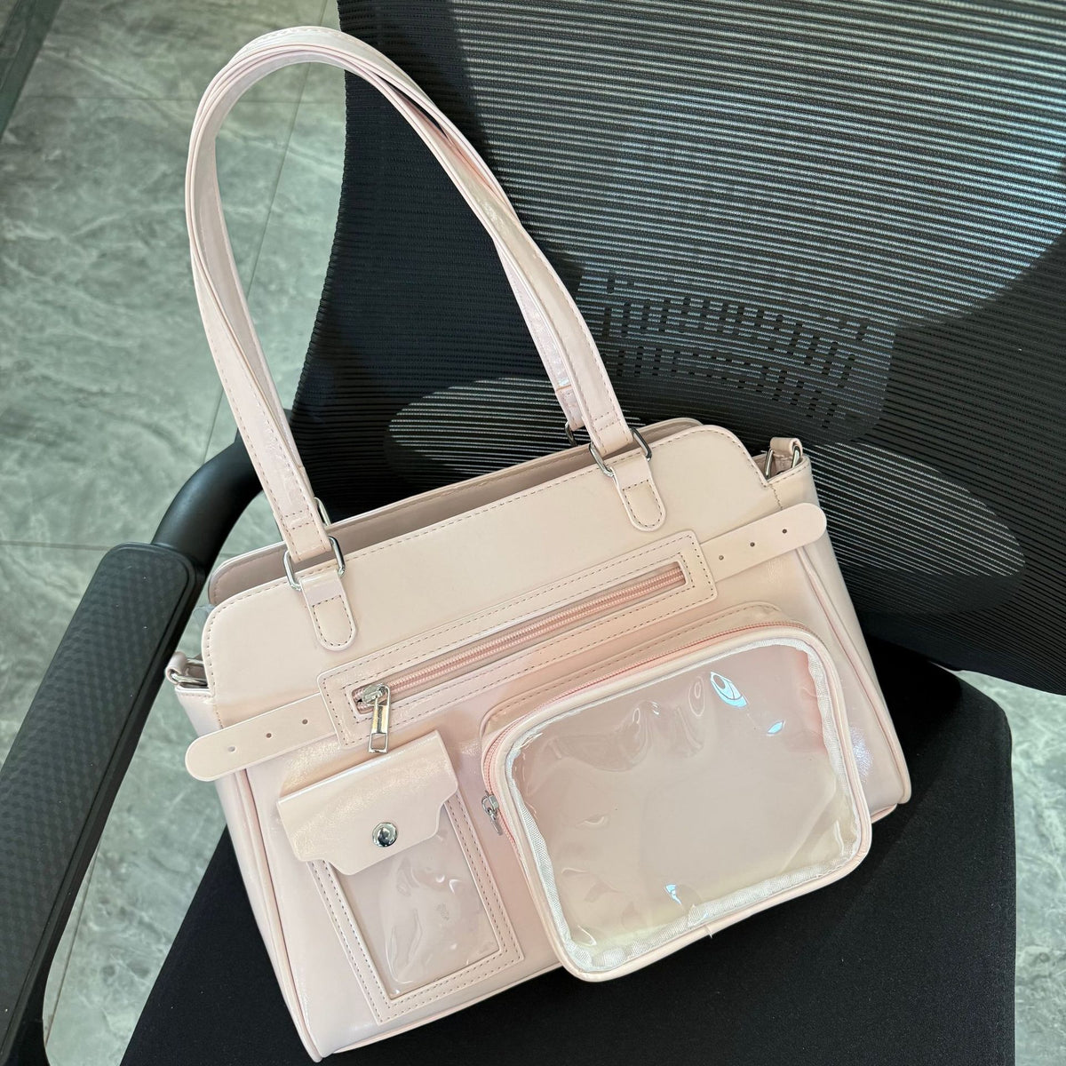 Transparent Motorcycle Ita Bag | Anime 10cm Doll Crossbody Shoulder Bag Pink