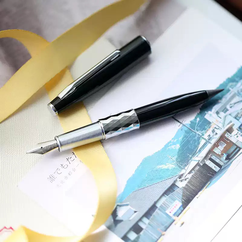 MAJOHN N102 Dual-Ended Fountain Pen & Eternal Pencil with 5 Alloy Pencil Tips