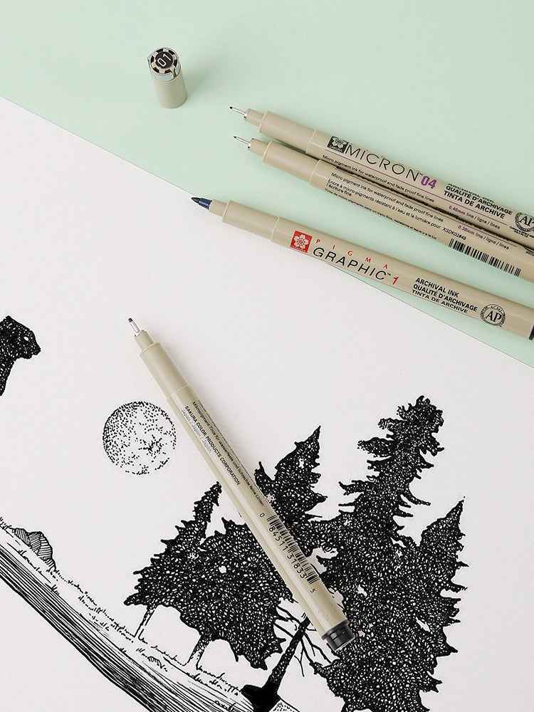Sakura Pigma Micron Stift – Größe 005 – 0,2 mm – Schwarz (3er-Pack)