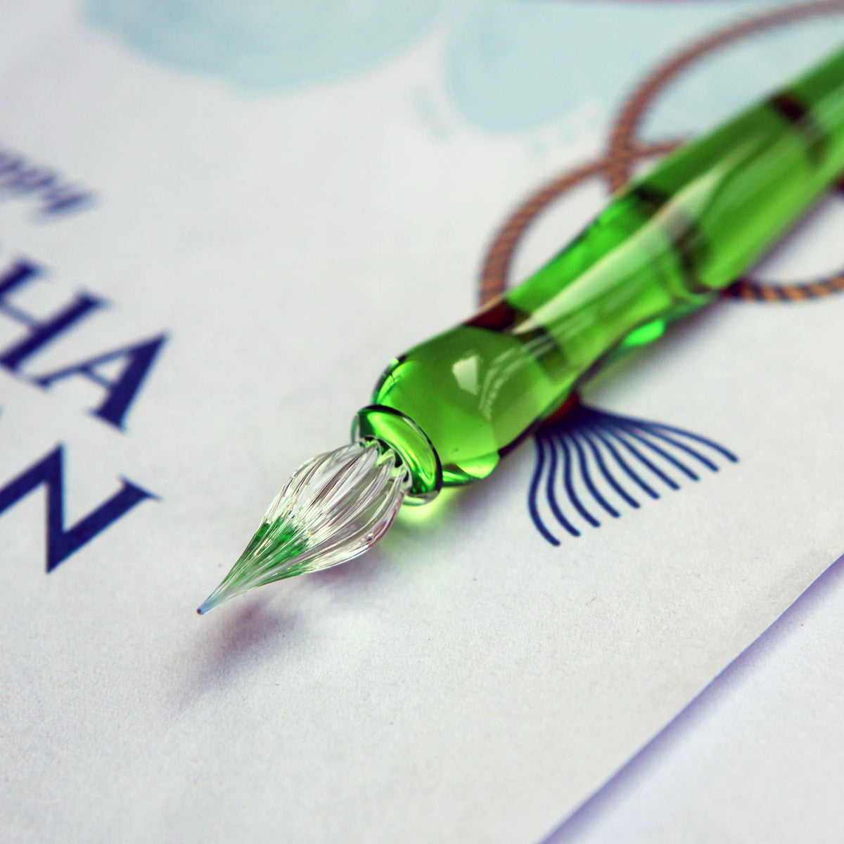 High-Purity Glass Dip Pen for Ink Swatching – Crystal Clear Glass Nib Pen for Calligraphy & Color Testing