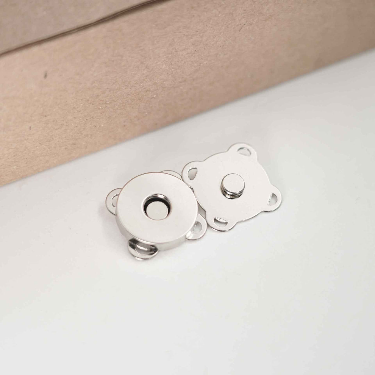 14/18mm Metal Magnetic Snap Buttons for Handmade Bags Clothing 20pcs Silver