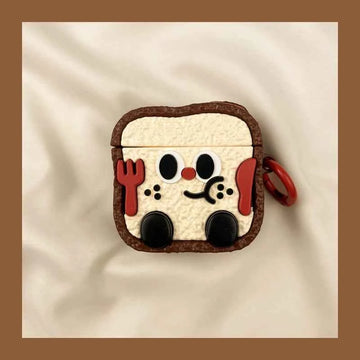 Chocolate Toast Emoji AirPods Case A