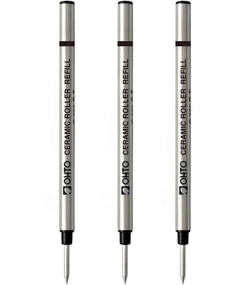 OHTO Ceramic Roller Water-Based Refills C-305,Black Ink,0.5mm,3-Pack