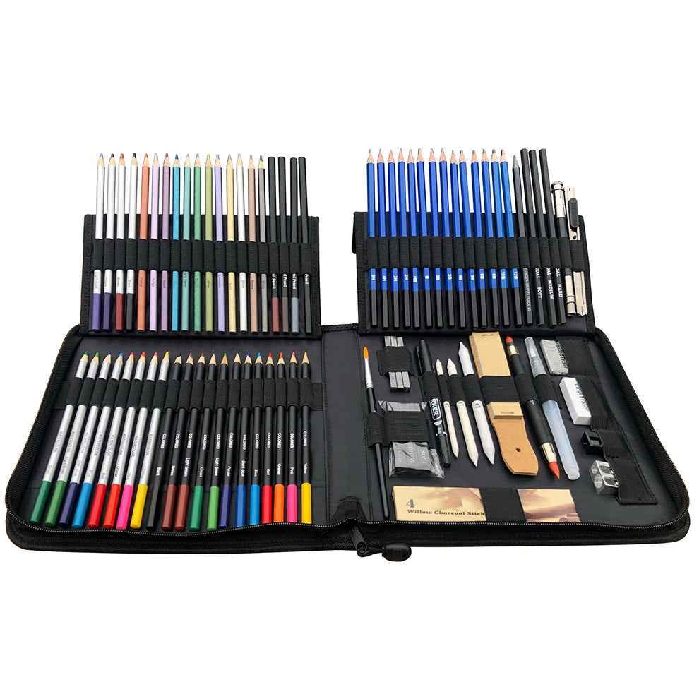 KALOUR Ensemble de 83 crayons de couleur pour dessin artistique