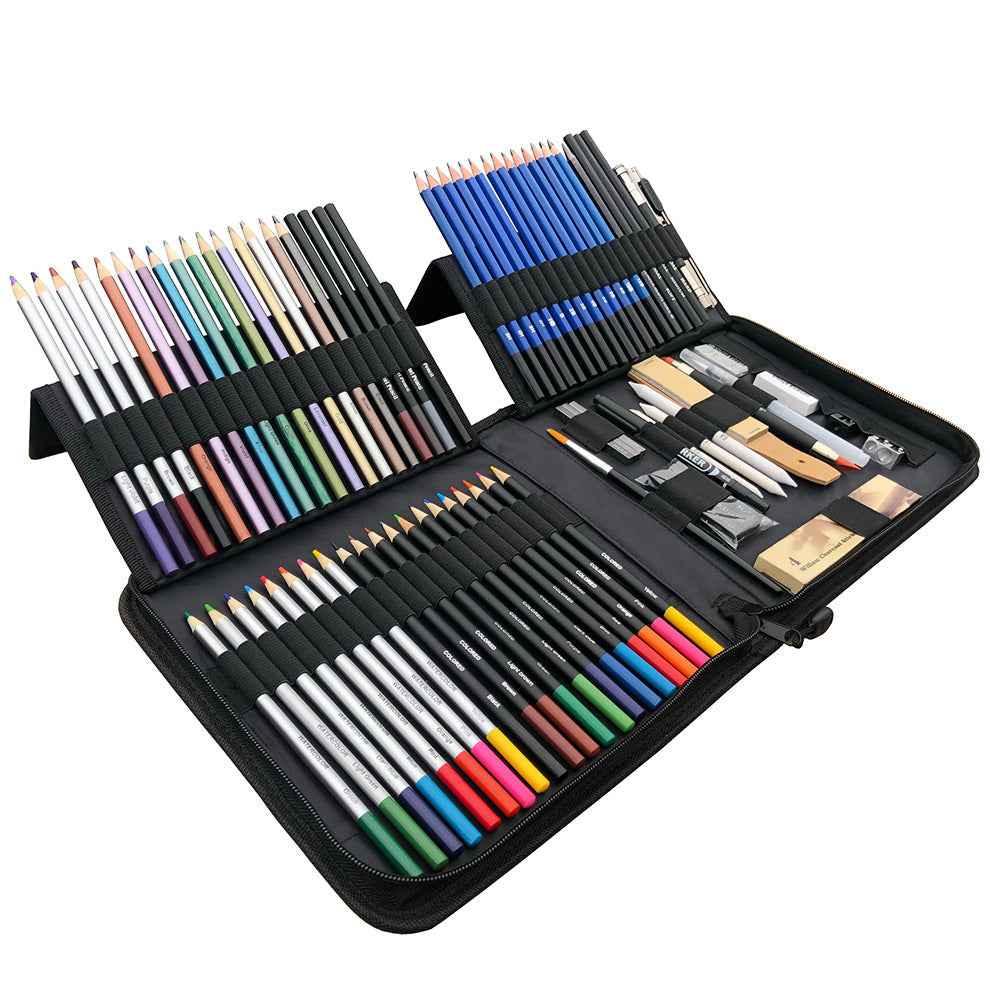 KALOUR Ensemble de 83 crayons de couleur pour dessin artistique
