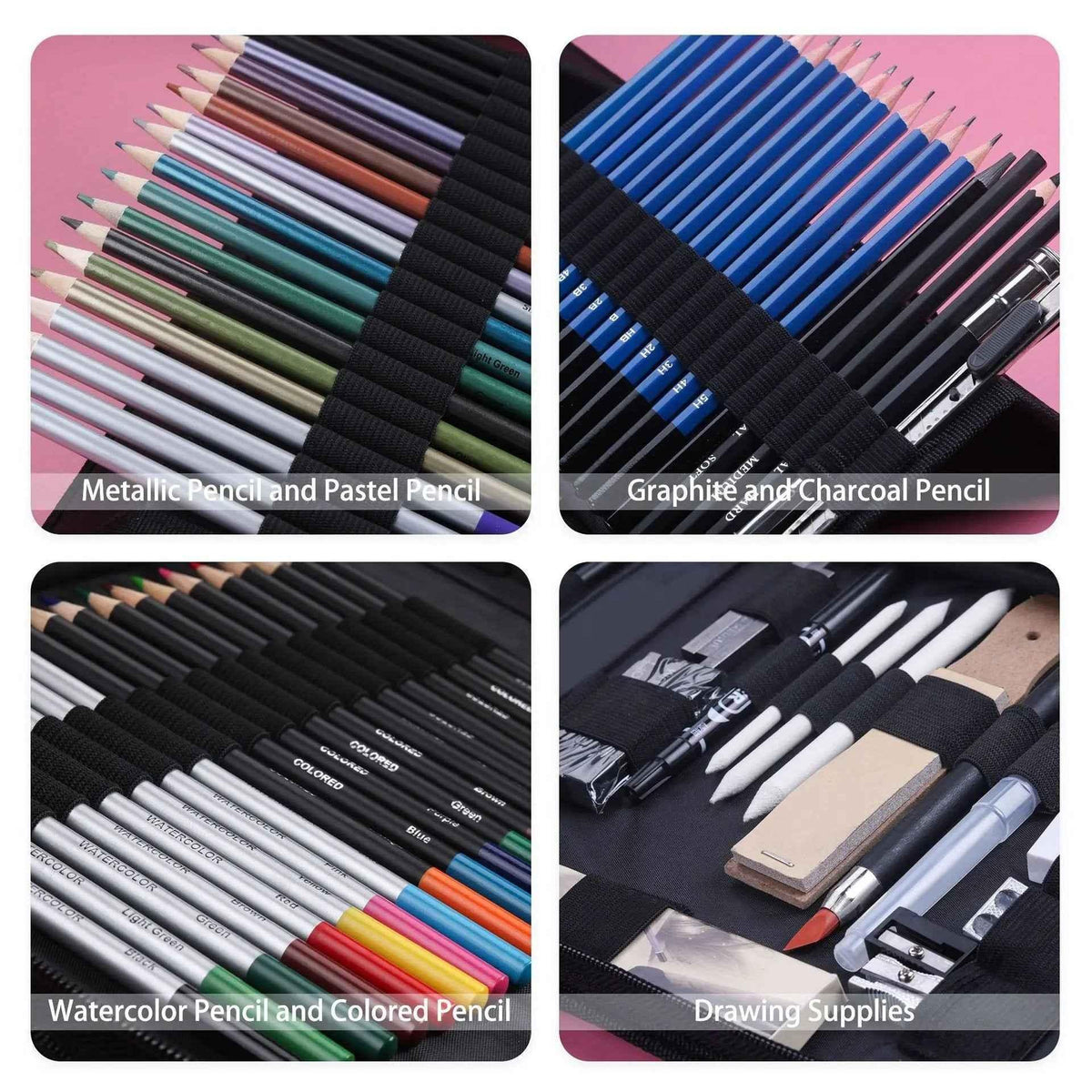 KALOUR Ensemble de 83 crayons de couleur pour dessin artistique