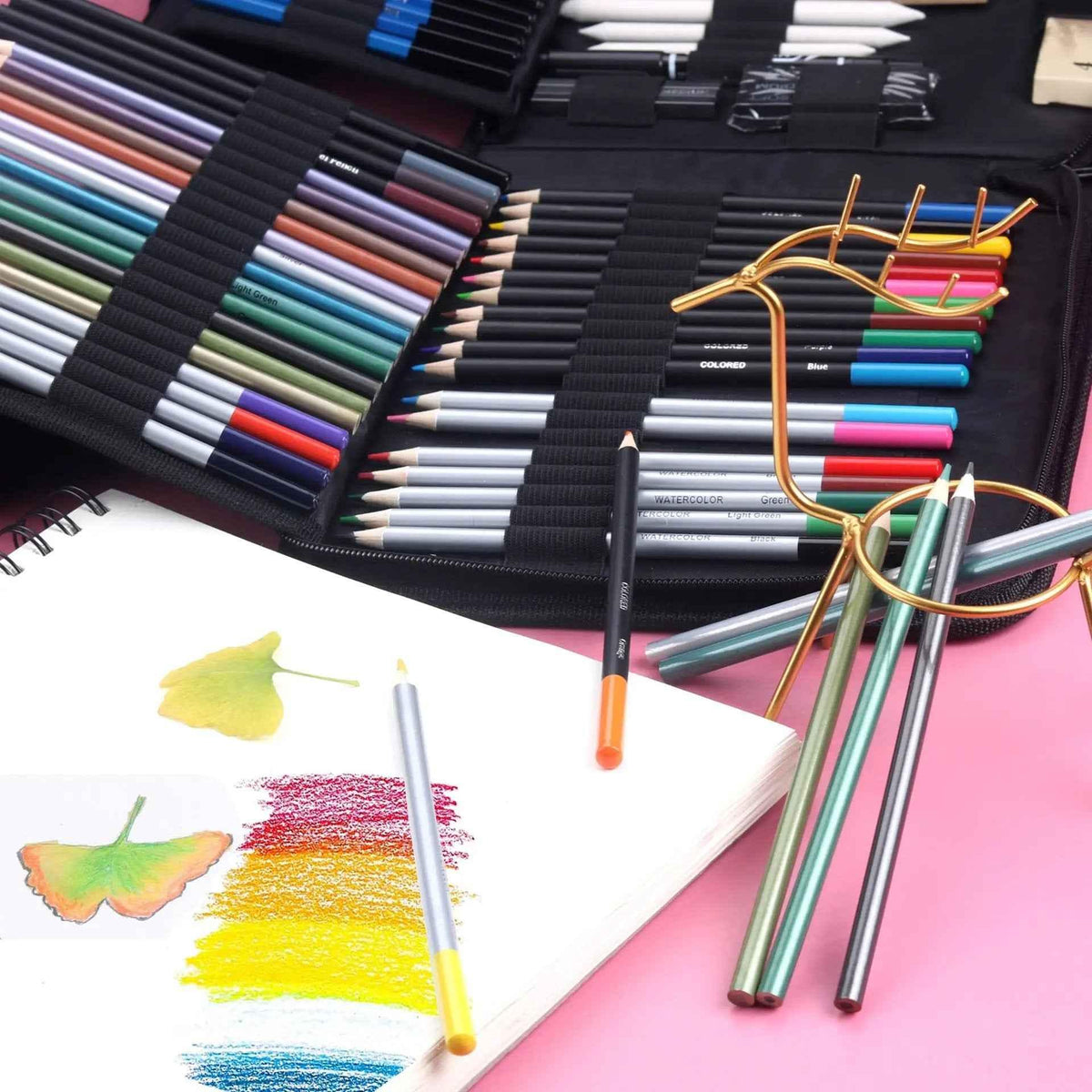 KALOUR Ensemble de 83 crayons de couleur pour dessin artistique