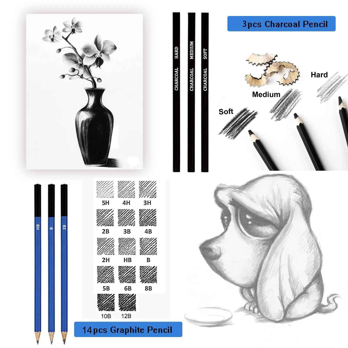 KALOUR Ensemble de 83 crayons de couleur pour dessin artistique