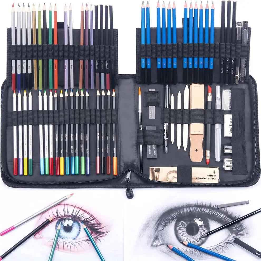 KALOUR Ensemble de 83 crayons de couleur pour dessin artistique