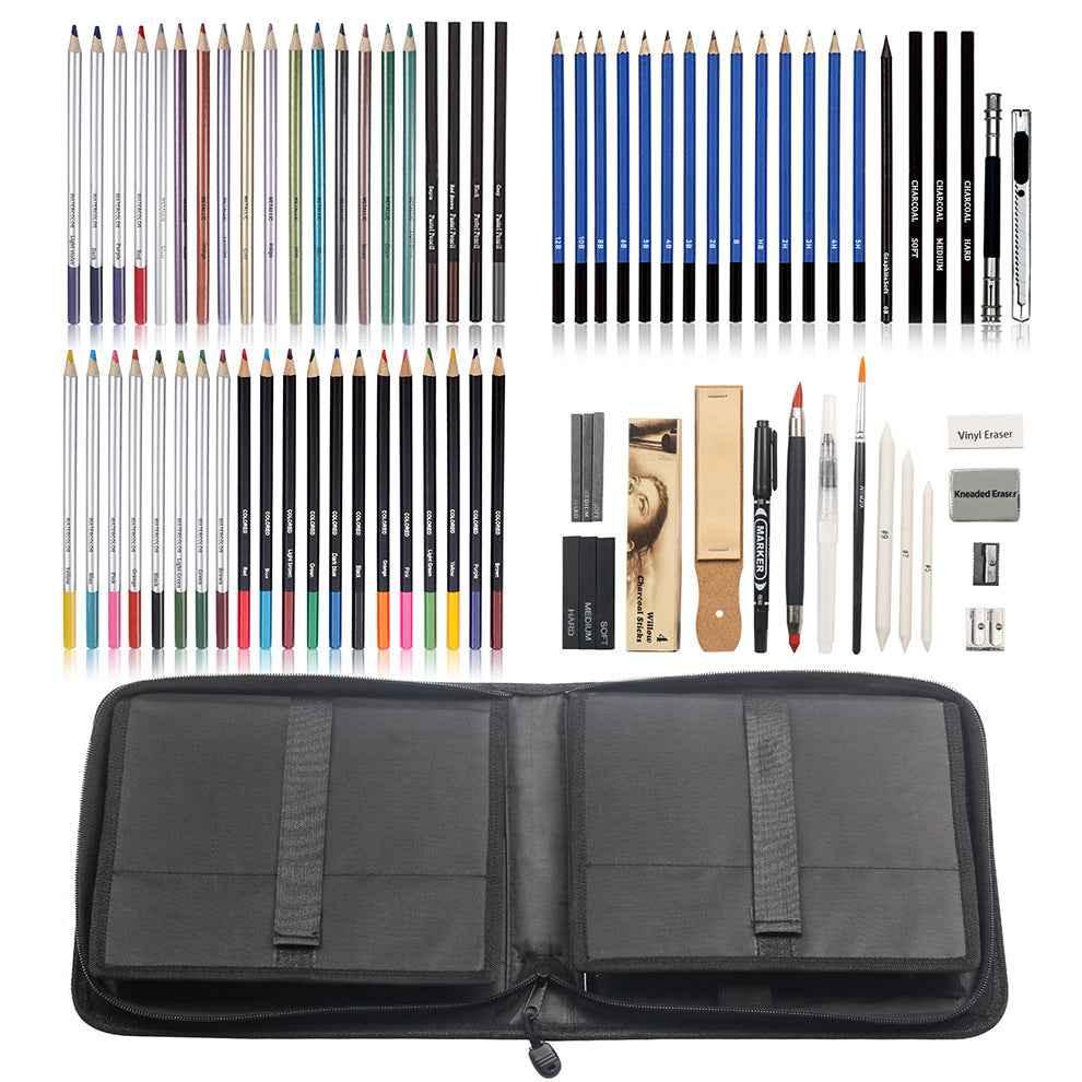 KALOUR Ensemble de 83 crayons de couleur pour dessin artistique