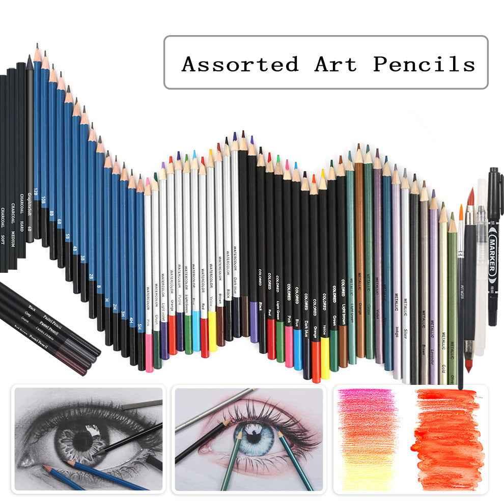 KALOUR Ensemble de 83 crayons de couleur pour dessin artistique