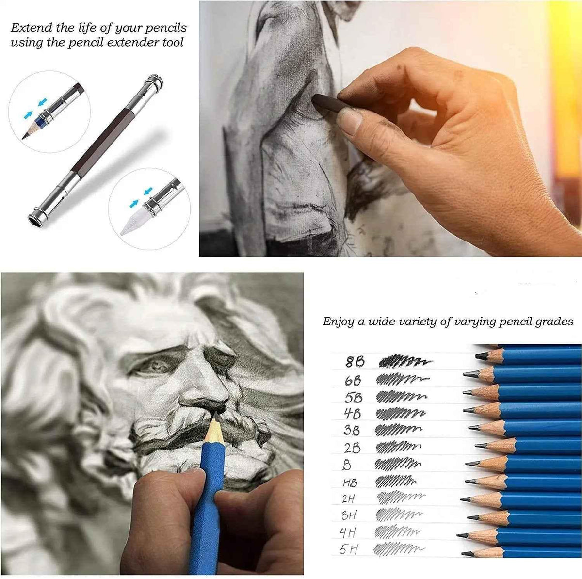 KALOUR Ensemble de 83 crayons de couleur pour dessin artistique