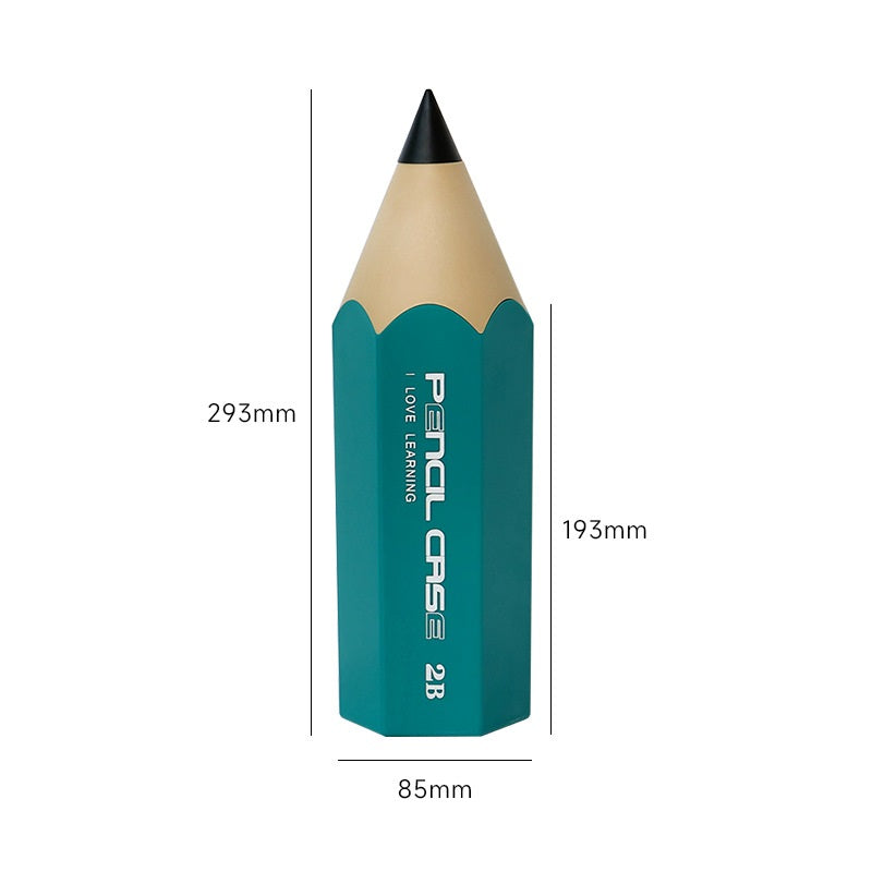 Pencil Shaped Pen Holder,Double Layer Desktop Pencil Storage Organizer Green