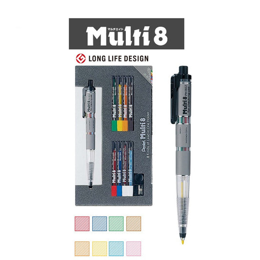 Pentel Bleistiftminenhalter und Minen-Set, Multi 8 Set (PH802ST)