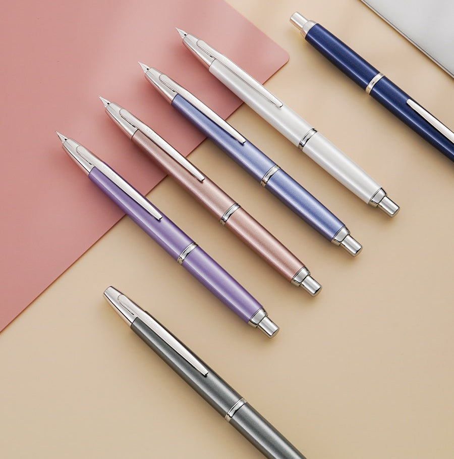 Pilot Capless Decimo Fountain Pen | 18K Gold Nib | Retractable | Aluminum Barrel | CON-40 Converter Included