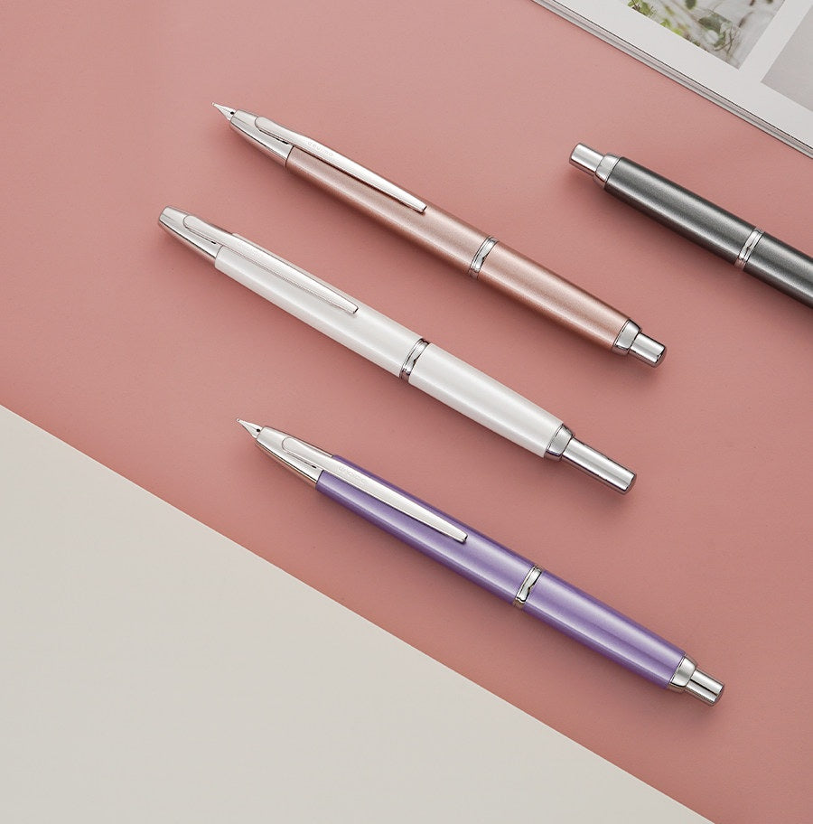 Pilot Capless Decimo Fountain Pen | 18K Gold Nib | Retractable | Aluminum Barrel | CON-40 Converter Included