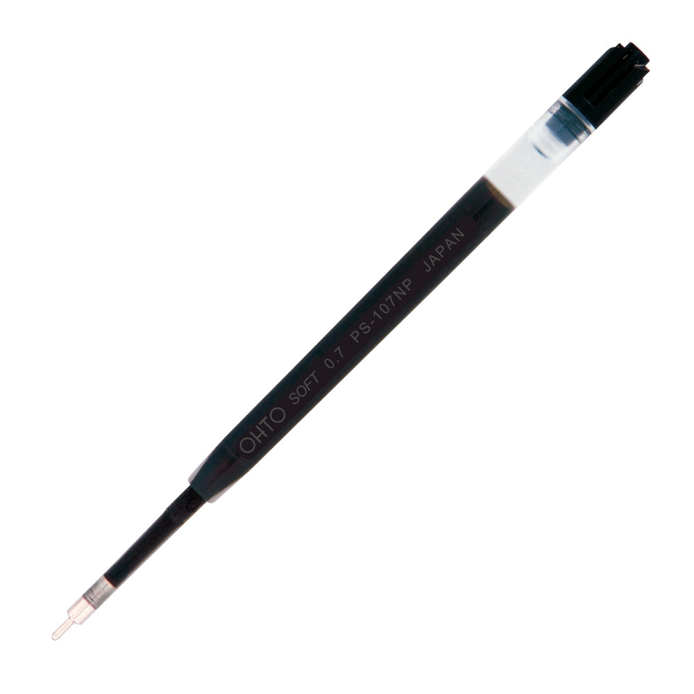 OHTO Soft Oil Based Ink Pen Refill 0.7mm Black PS-107N,3 Pack
