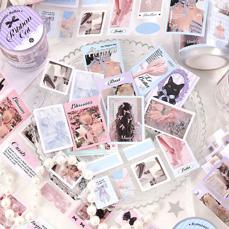 4 Pack Romantic Ballet Stickers for Girls Women Kids