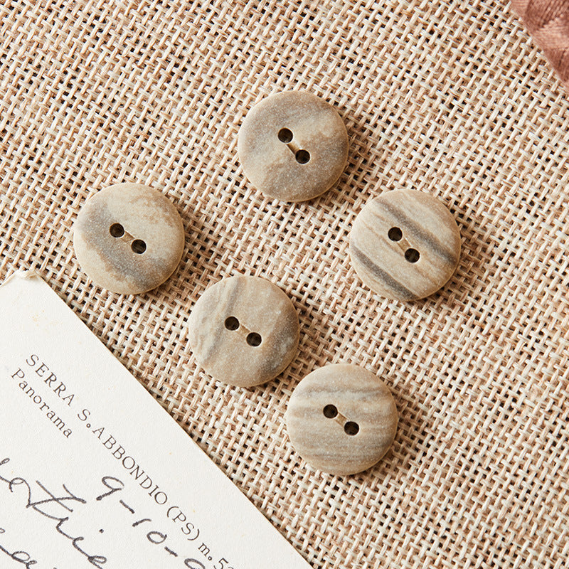 24L/32L Round Two-Hole Eco-Resin Buttons Khaki