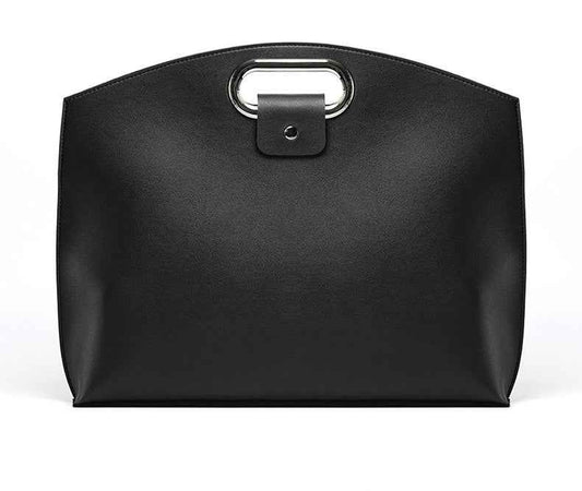 PU Leather Laptop Handbag & Sleeve 2-Piece Set 13.3/14 Inch Black