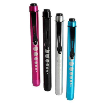 4pcs Medical Pen Light with Pupil Gauge LED Penlight for Nurse Doctor