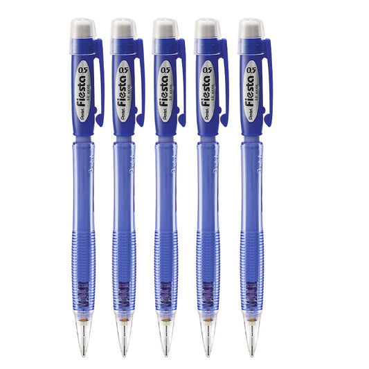 Pentel Fiesta Mechanical Pencil AX105 0.5mm 5 Pack Blue