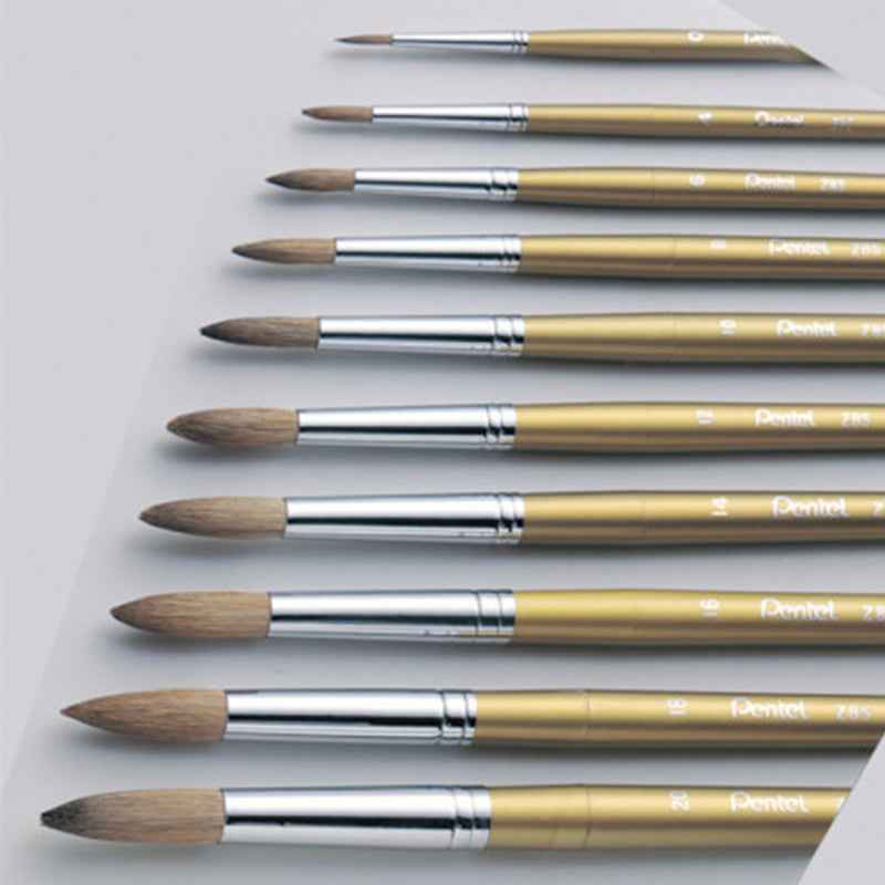 Pentel ZBS1 Horse Hair Watercolor Brush Round (No.20) - 2 Pack