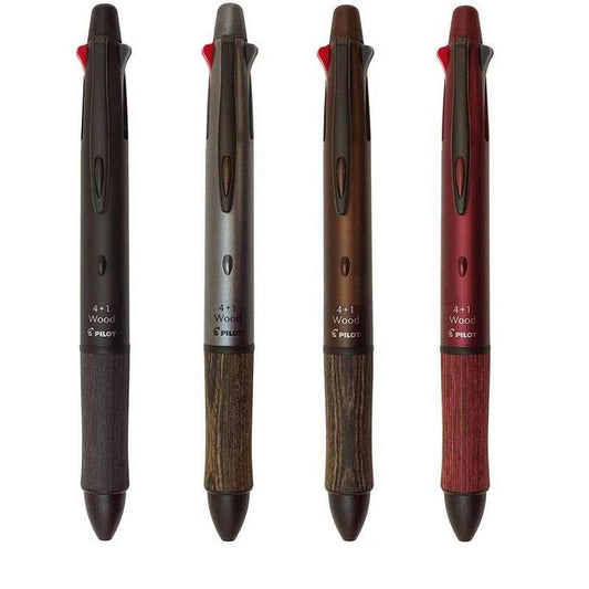 Pilot 4+1 Wood Multi Pen Ballpoint Pen & Mechanical Pencil